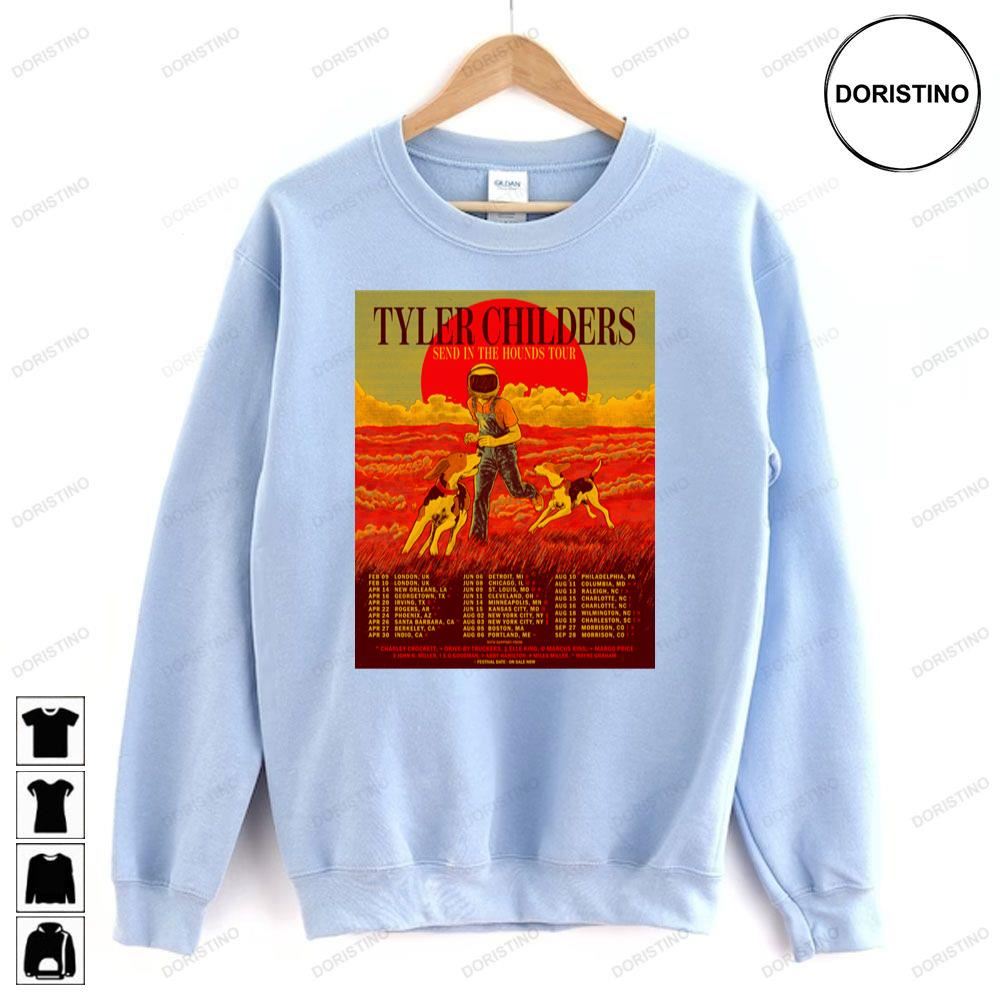 Tyler Childers Send In The Hounds Tour 2023 Limited Edition T-shirts
