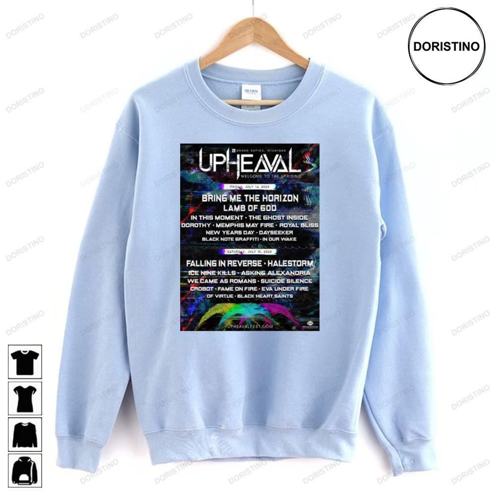 Upheaval Festival 2023 Welcome To The Uprising Bring Me The Horizon Lamb Of God Limited Edition T-shirts