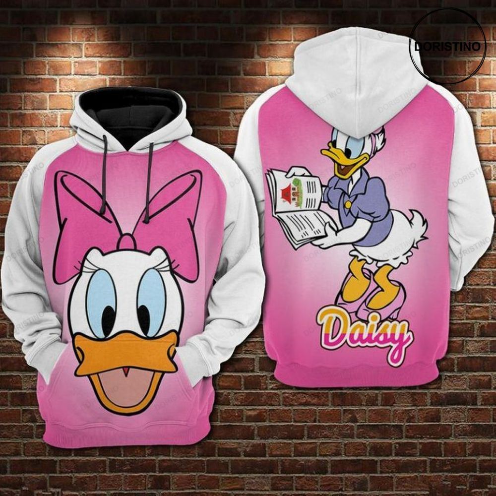Daisy Duck Reading Awesome 3D Hoodie