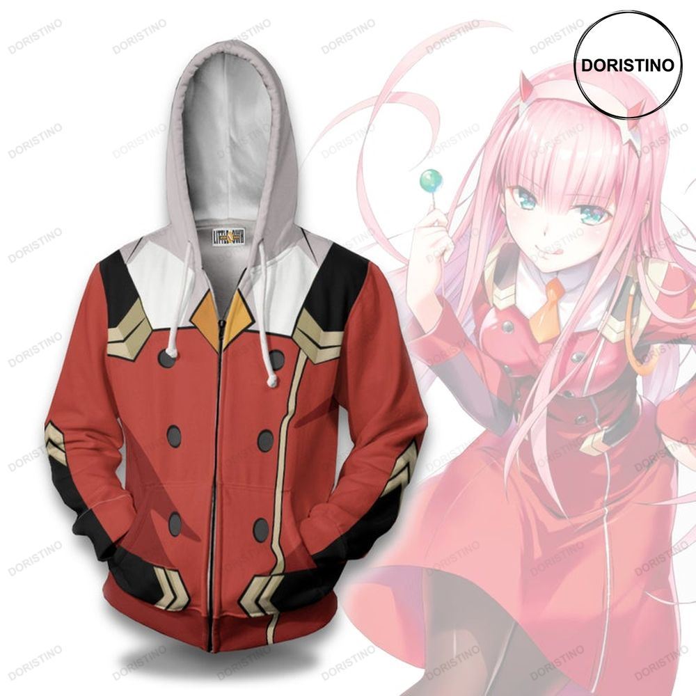 Darling In The Franxx Zero Two Casual Cosplay Costume Awesome 3D Hoodie