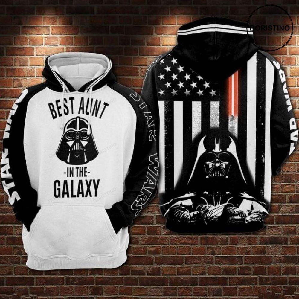 Darth Vader Best Aunt In The Galaxy American Flag Limited Edition 3d Hoodie