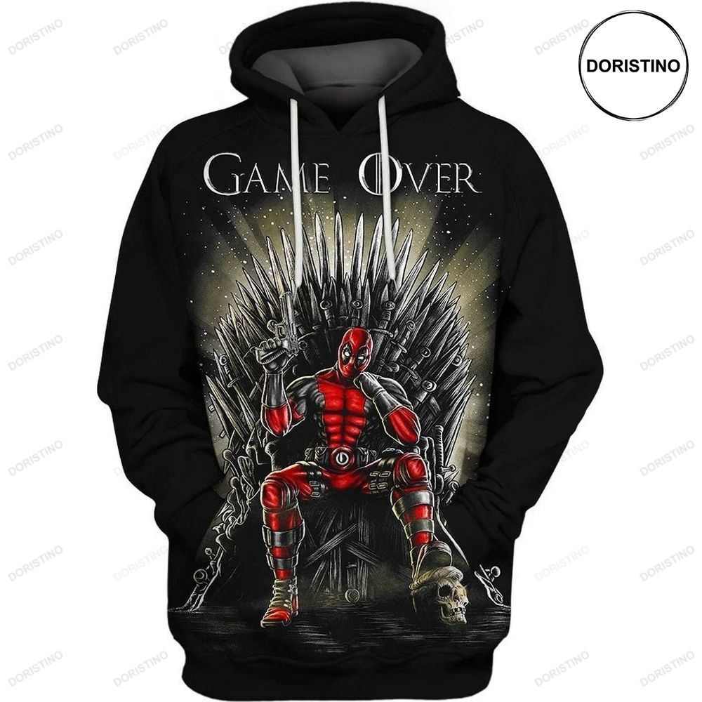 Dead Pool X Game Of Thrones Game Over Marvel Awesome 3D Hoodie