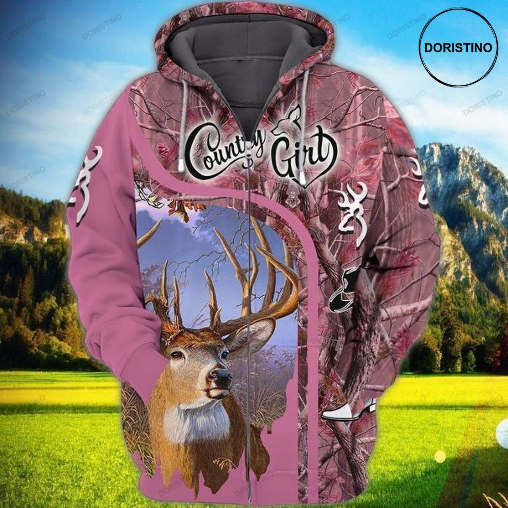 Deer Hunting Country Girl All Over Print Hoodie