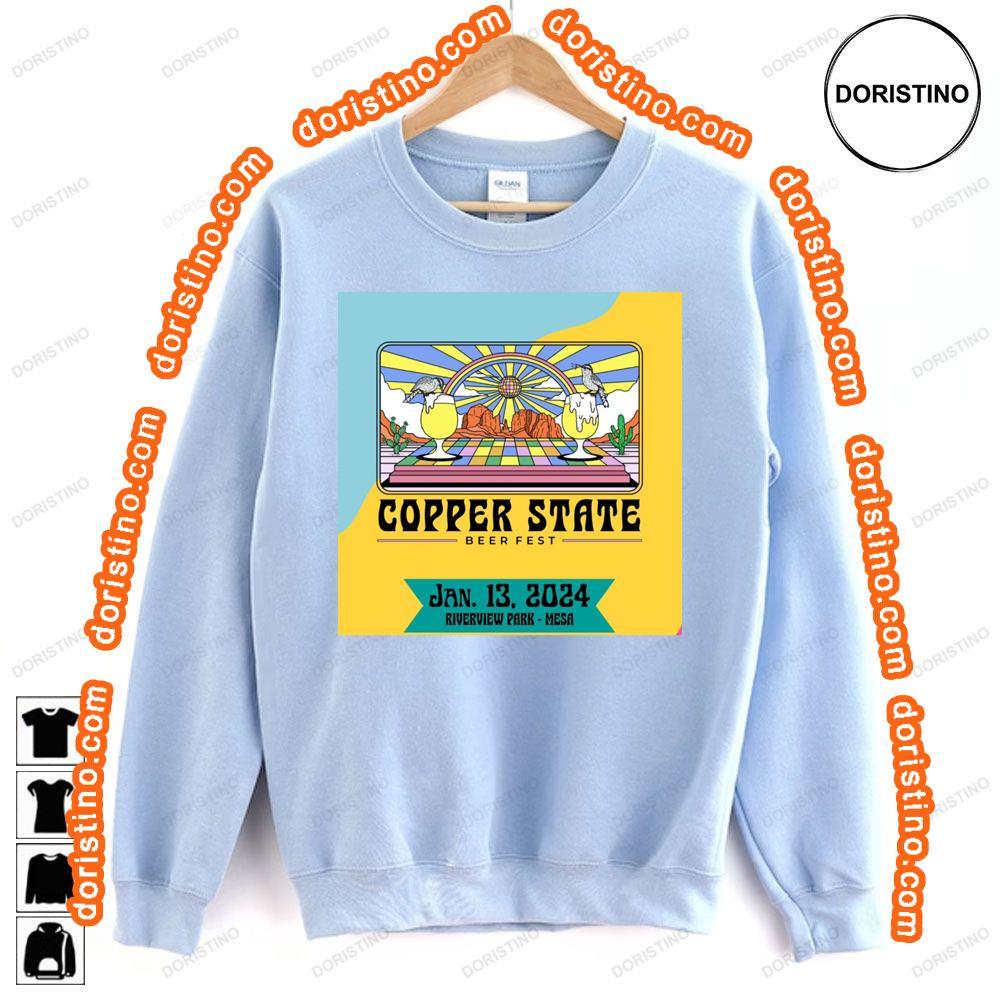 Funny Copper State Beer Festival 2024 Sweatshirt Long Sleeve Hoodie