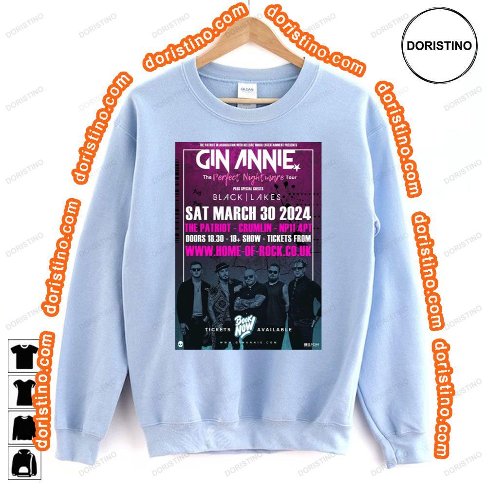 Gin Annie The Perfect Nightmare Tour Black Lakes Sweatshirt Long Sleeve Hoodie