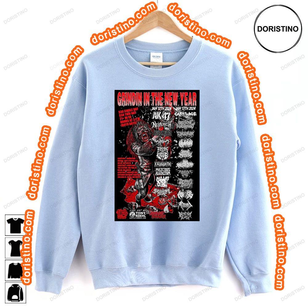 Grindin In The New Year 2024 Sweatshirt Long Sleeve Hoodie