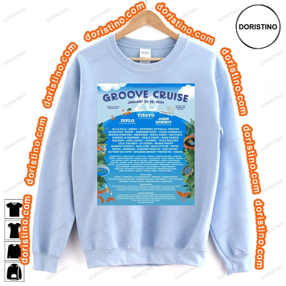 Groove Cruise Jan 2024 Tshirt Sweatshirt Hoodie