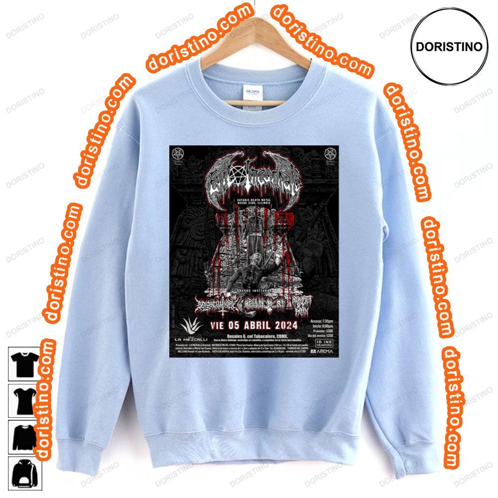 Hellfire Productions Rebirth Of Pain Hellnomorf Blasphemathory 2024 Tshirt Sweatshirt Hoodie