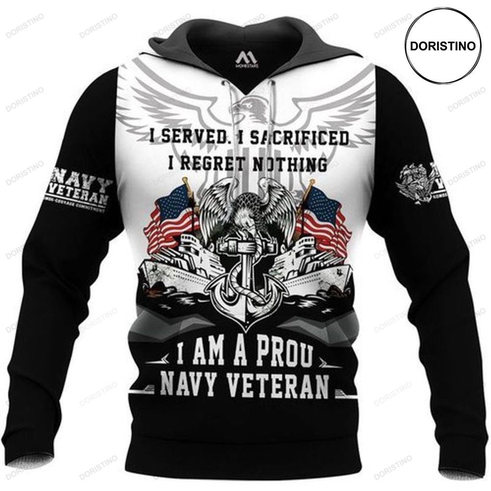 I Am A Proud Navy Veteran Ing Limited Edition 3d Hoodie