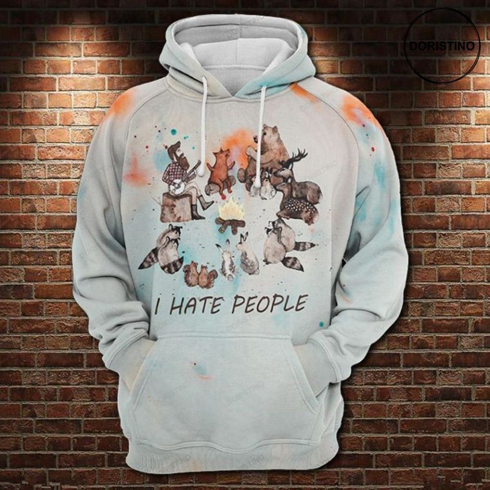 I Hate People Camp Fire Limited Edition 3d Hoodie