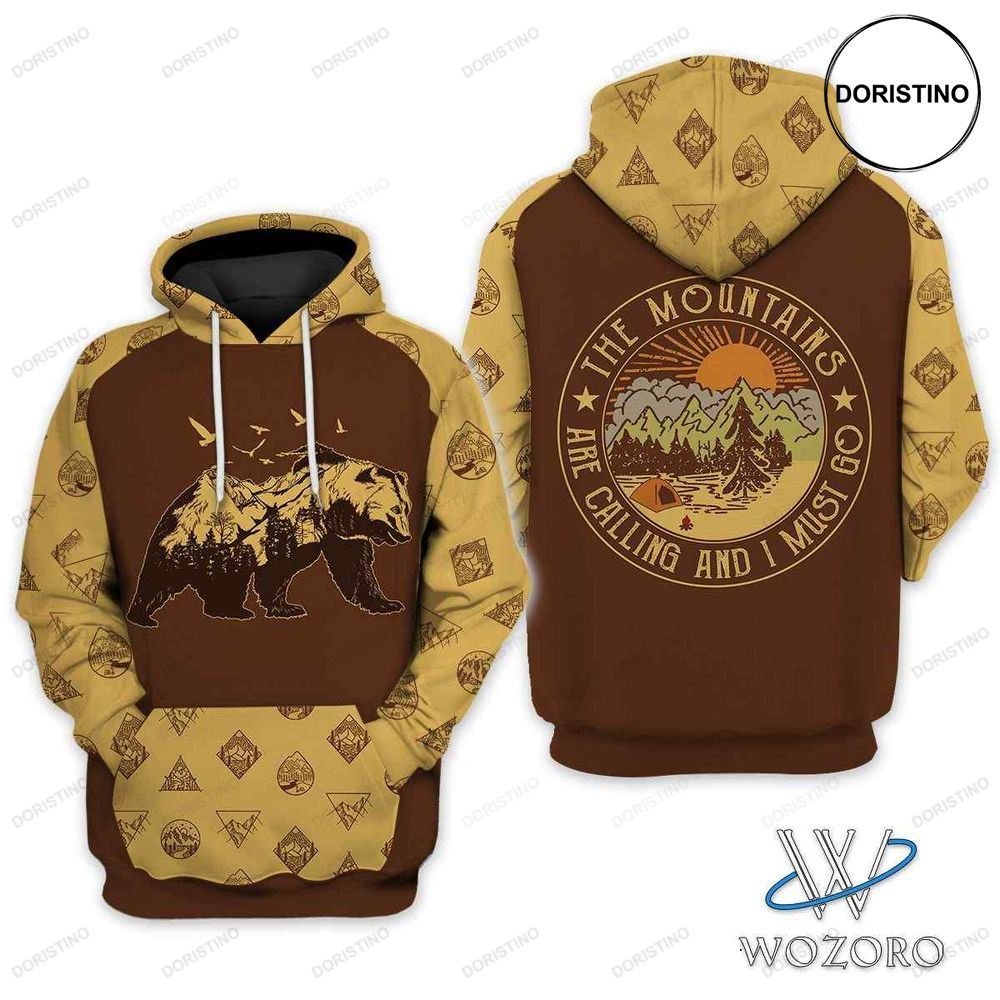 I Must Go Bear Camping All Over Print Hoodie