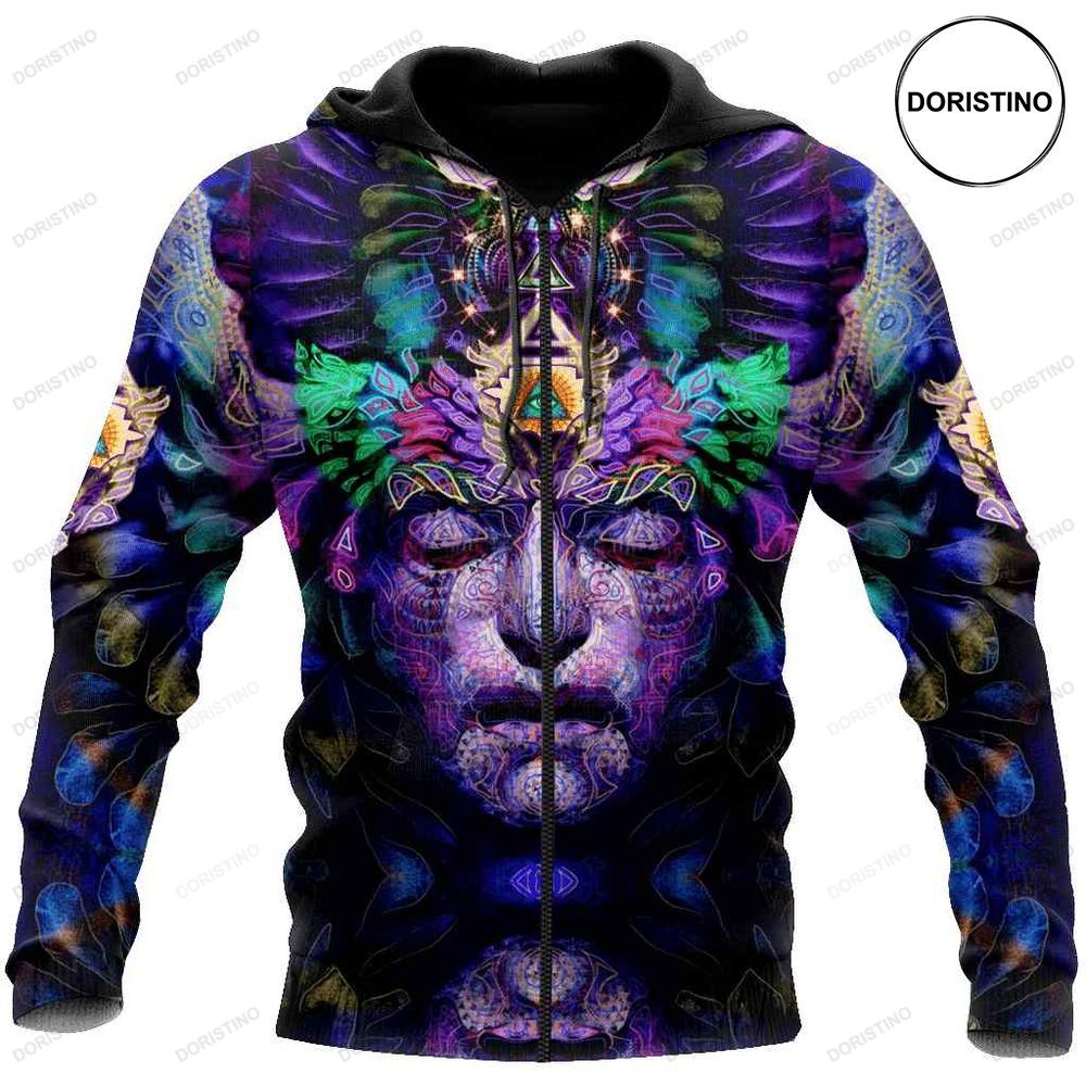 Illuminated Psychedelic All Seeing Eyes All Over Print Hoodie