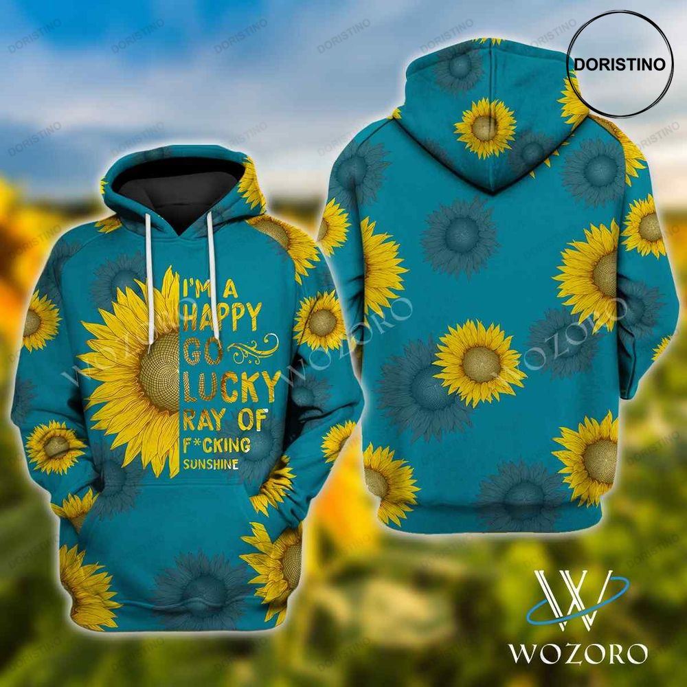 Im A Happy Go Lucky Ray Of Sunshine Hippie Limited Edition 3d Hoodie