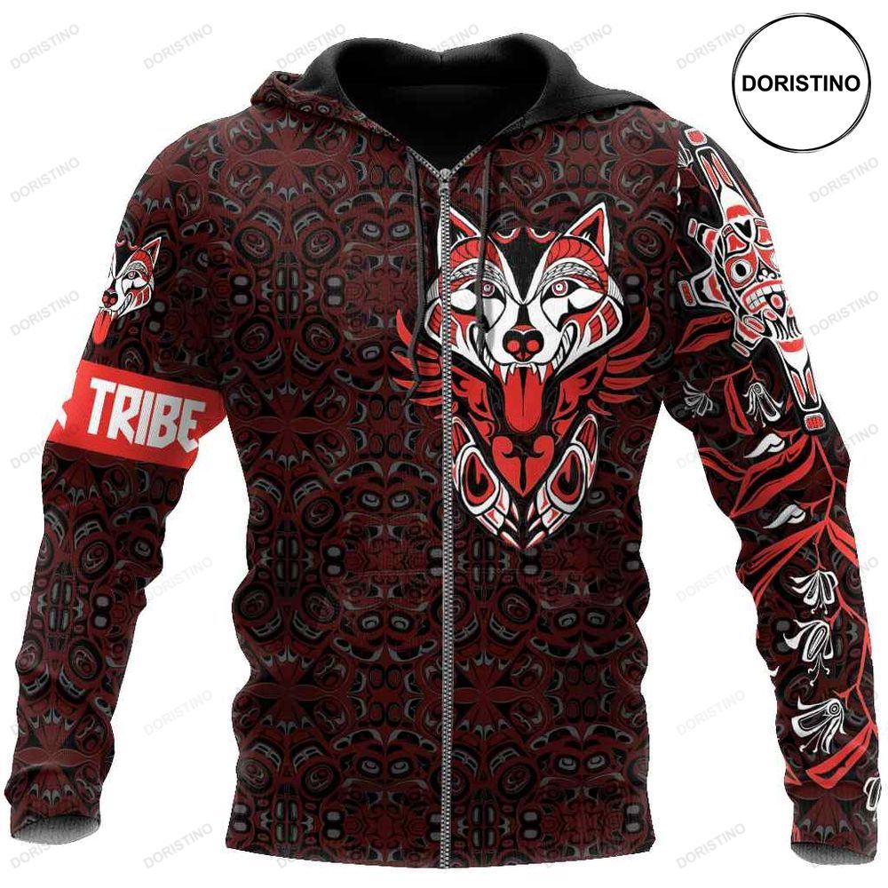 Independent Wolf Native American Awesome 3D Hoodie