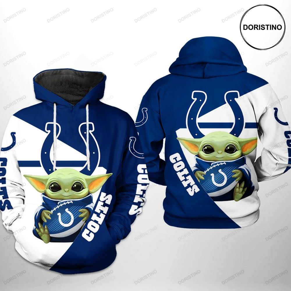 Indianapolis Colts Nfl Baby Yoda Team Limited Edition 3d Hoodie
