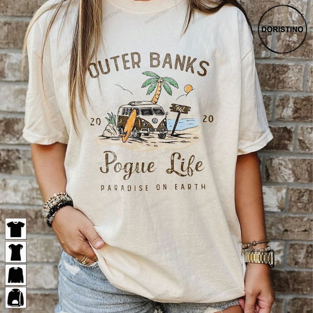 Outer Banks Vintage Paradise On Earth Obx Pogue For Life Jj Maybank Fan North Carolina Unisex Limited Edition T-shirts