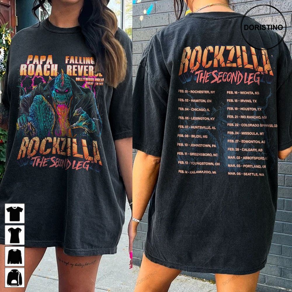 Rockzilla The Second Leg Tour 2023 Rockzilla Rockzilla Tour Rockzilla Gifts For Fan Unisex Trending Style