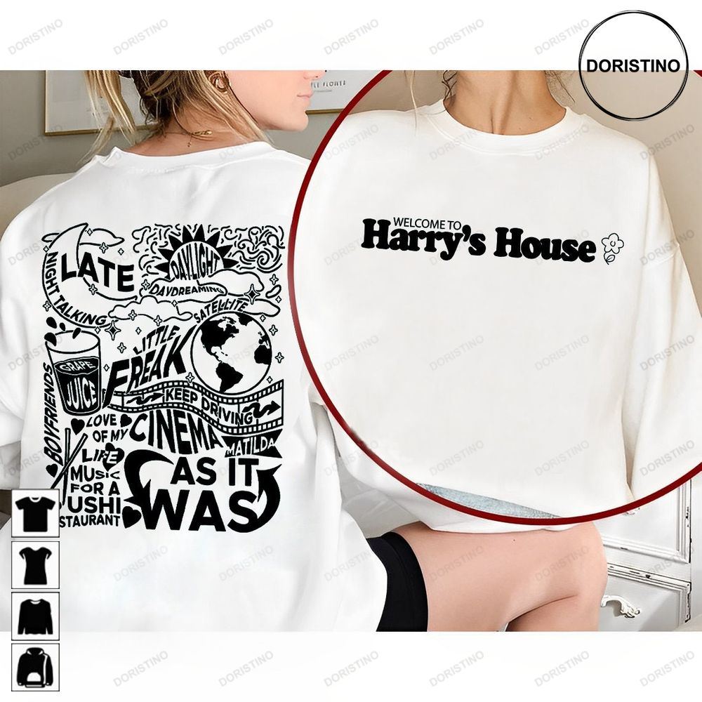 Vintage Harrys House Track List 2023 Gildan Black Design As It Was Harry's House 2023 Harry's House Hs Awesome Shirts