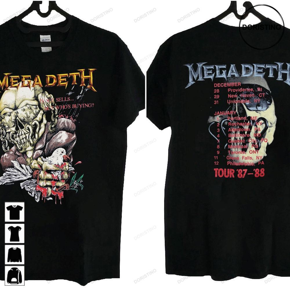 Vintage Megadeth Peace Sells Tour '87-'88 Megadeth Peace Sells But Who's Buying Megadeth Tour 1987 Awesome Shirts