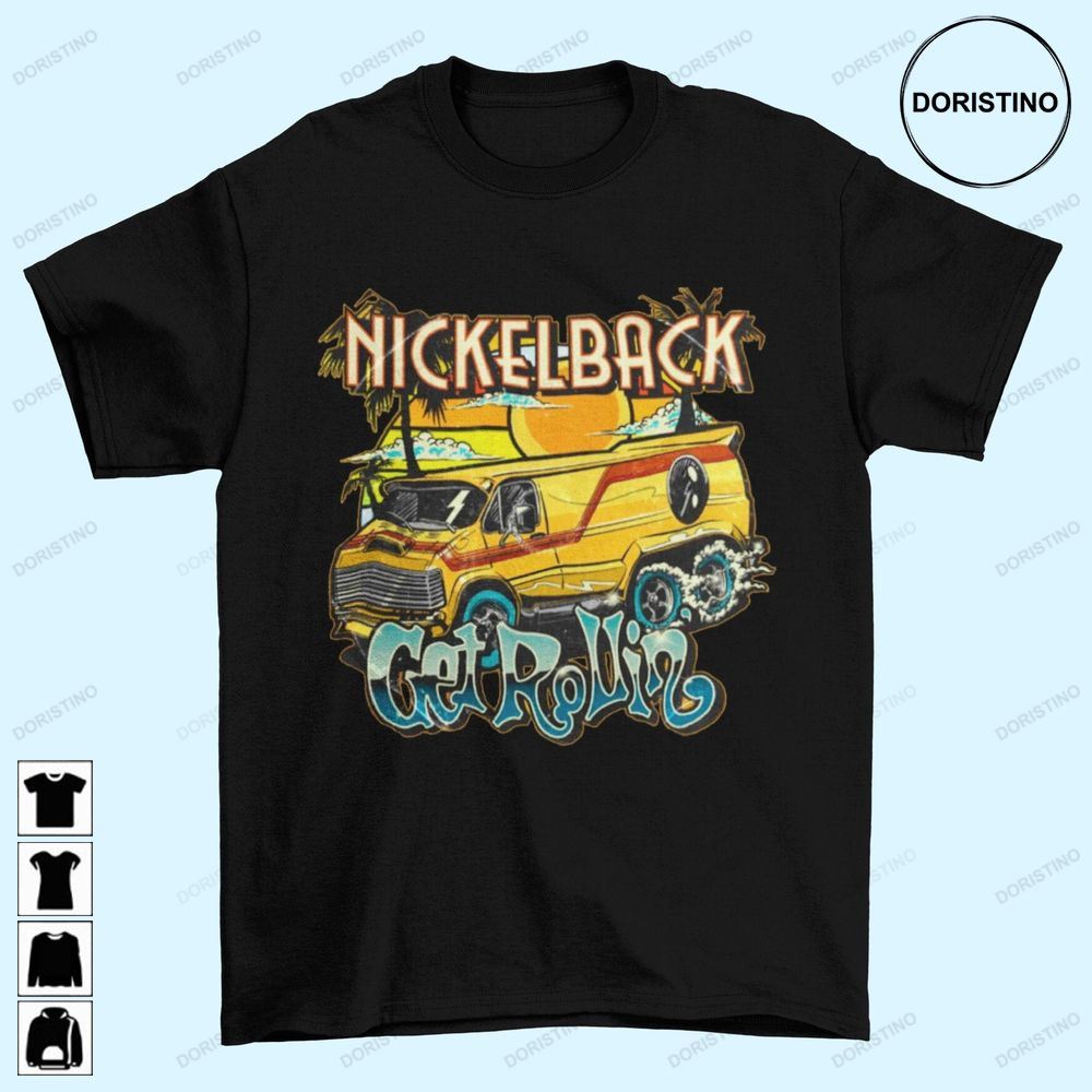 Vintage Nickleback Band Unisex Nickleback Get Rollin New Album Tee Limited Edition T-shirts