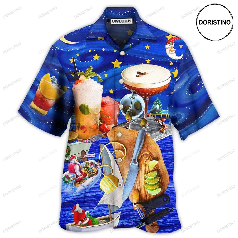 Cocktail Merry Christmas Love Sky Awesome Hawaiian Shirt