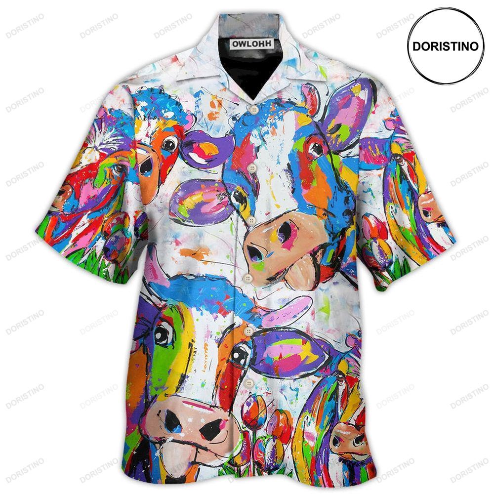 Cow Funny Amazing Colorful Limited Edition Hawaiian Shirt