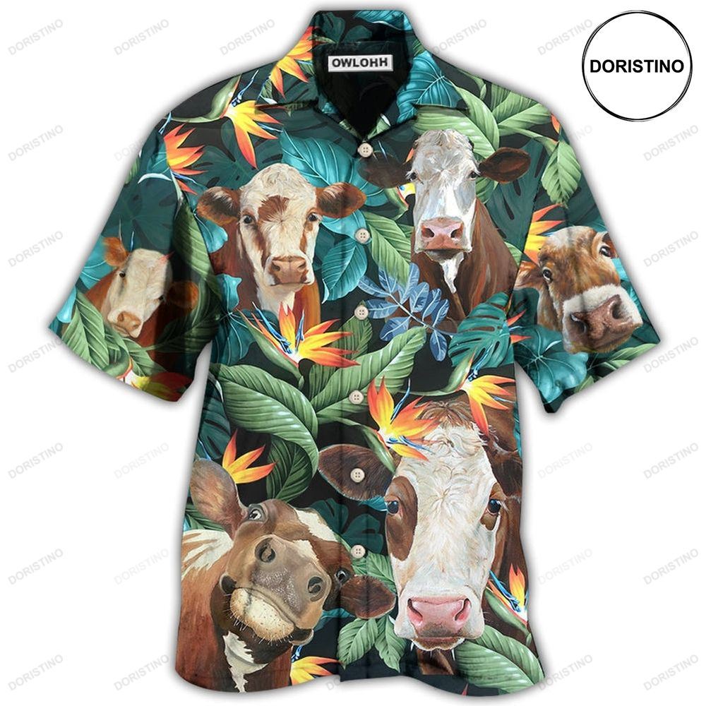 Cow Funny Tropical Hawaiian Shirt