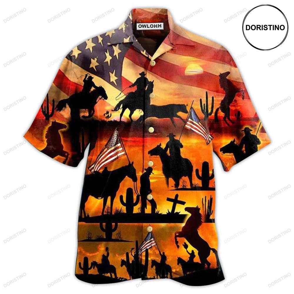 Cowboy American Love Life Sunset Awesome Hawaiian Shirt