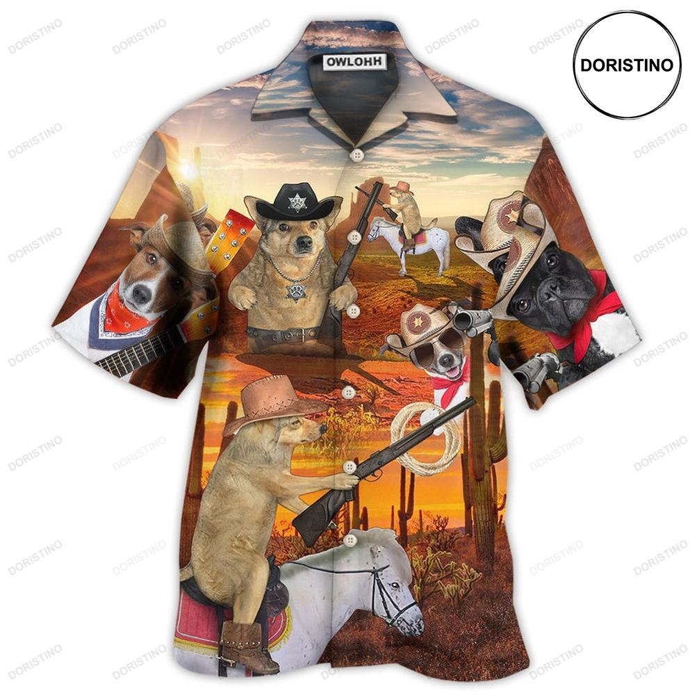 Cowboy Dog Love Life Funny Limited Edition Hawaiian Shirt