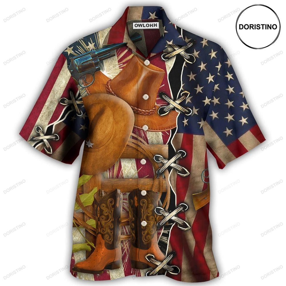 Cowboy Independence Day American Patriotism Limited Edition Hawaiian Shirt