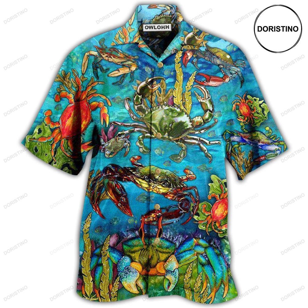 Crab Animals Life Is Better With A Crab Awesome Hawaiian Shirt