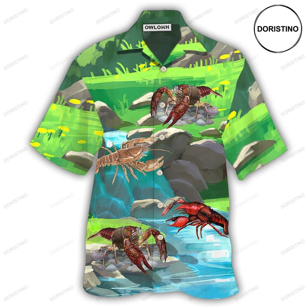 Crawfish Into The Beautiful Forest Hawaiian Shirt