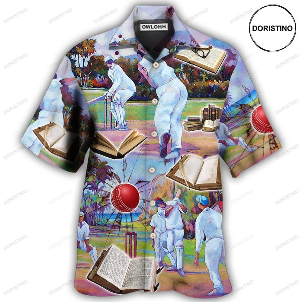 Cricket And Book Lover Hawaiian Shirt