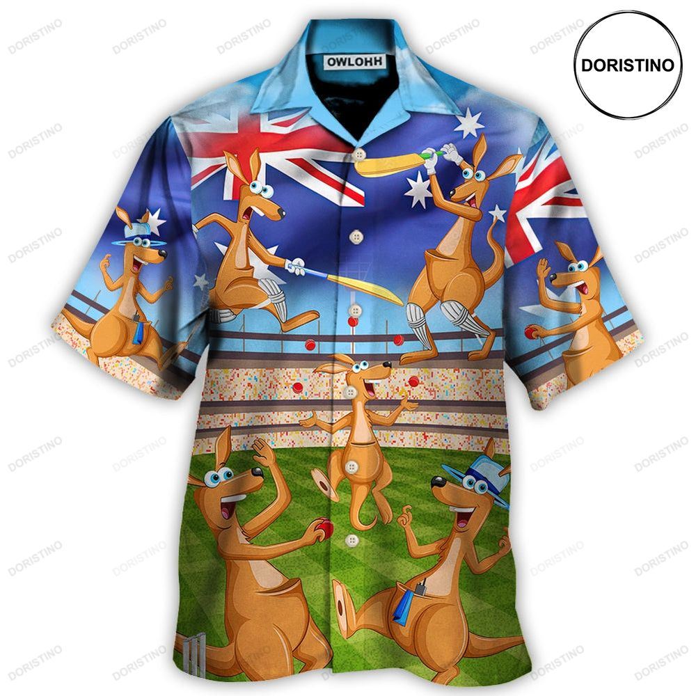 Cricket Kangaroo Play Cricket Funny We Love Cricket Awesome Hawaiian Shirt