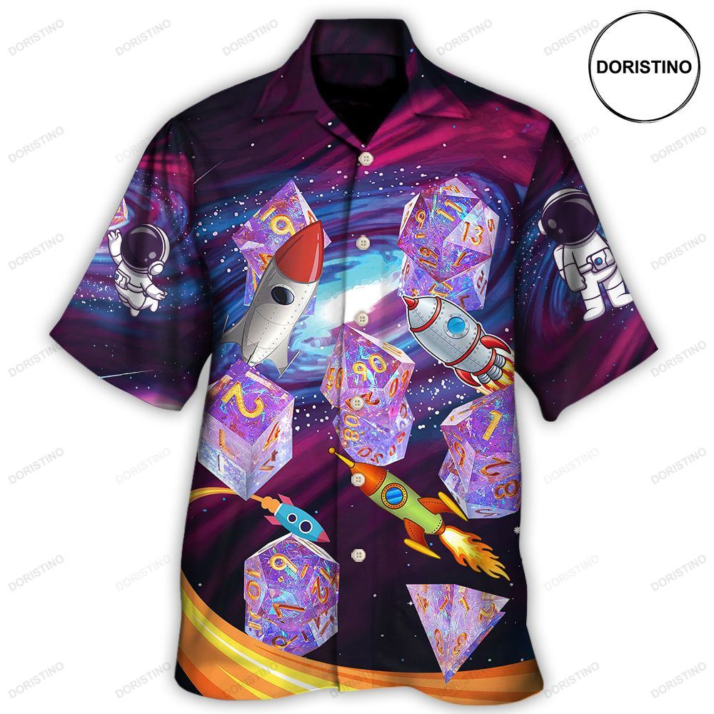 D20 Galaxy Where Are Space Ship Going Awesome Hawaiian Shirt