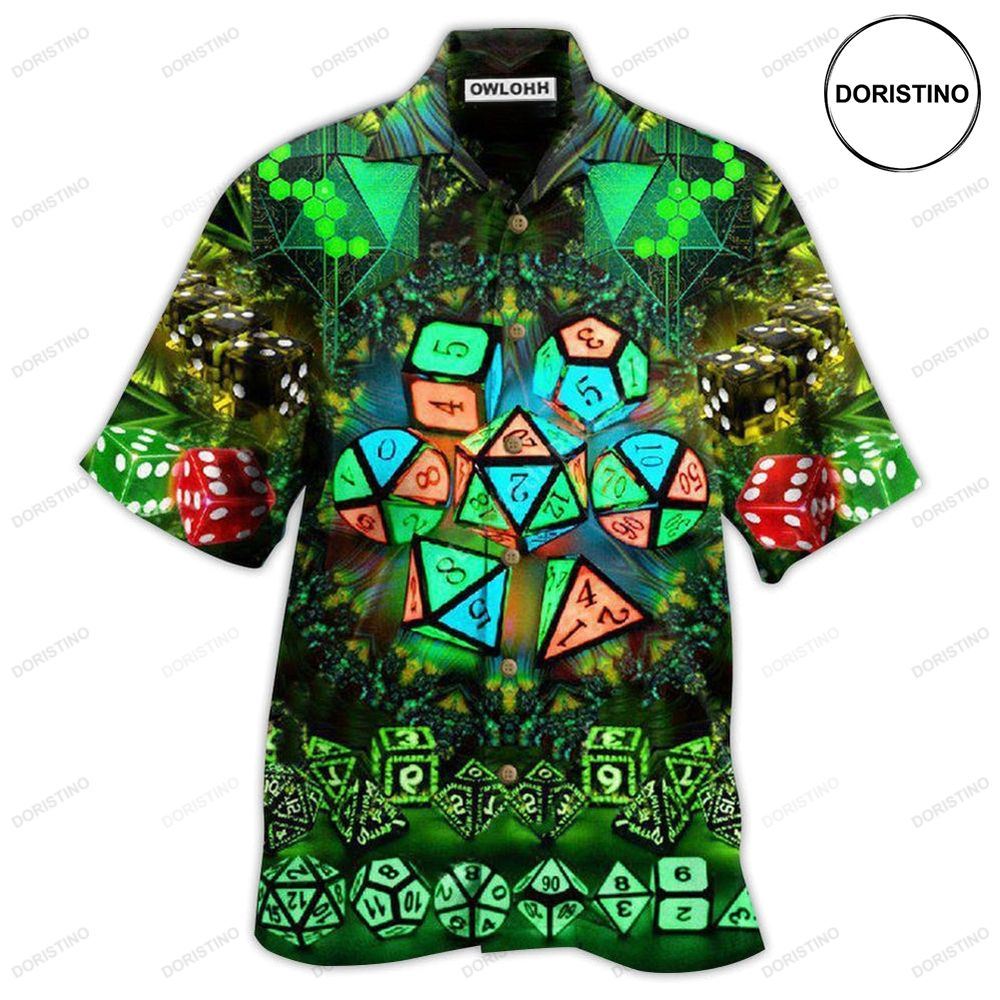 D20 Glowing Kaleidoscope Dice Limited Edition Hawaiian Shirt