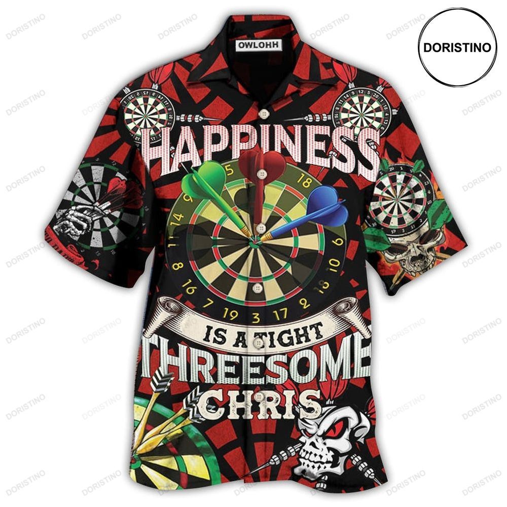 Darts Happiness Black And Red Limited Edition Hawaiian Shirt