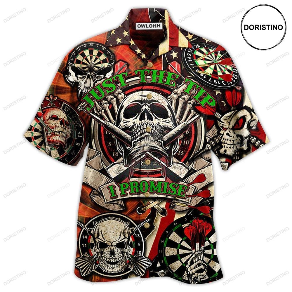 Darts Just The Tip I Promise Skull Limited Edition Hawaiian Shirt