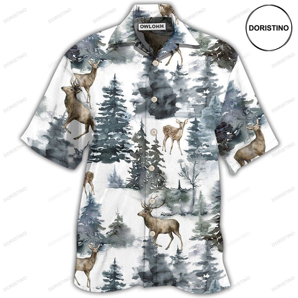 Deer Forest Blur Art Limited Edition Hawaiian Shirt