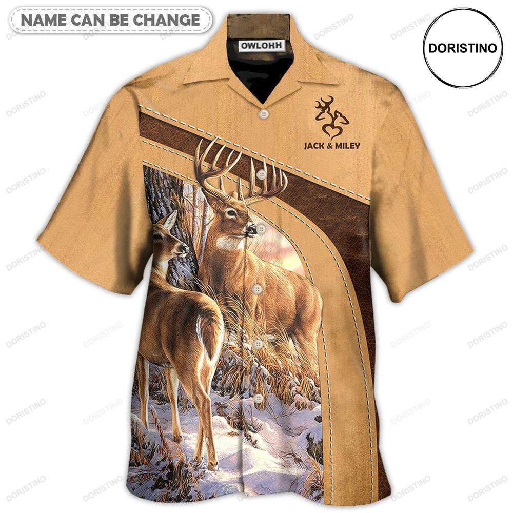 Deer Here Lives An Old Buck And His Sweet Doe Personalized Limited Edition Hawaiian Shirt