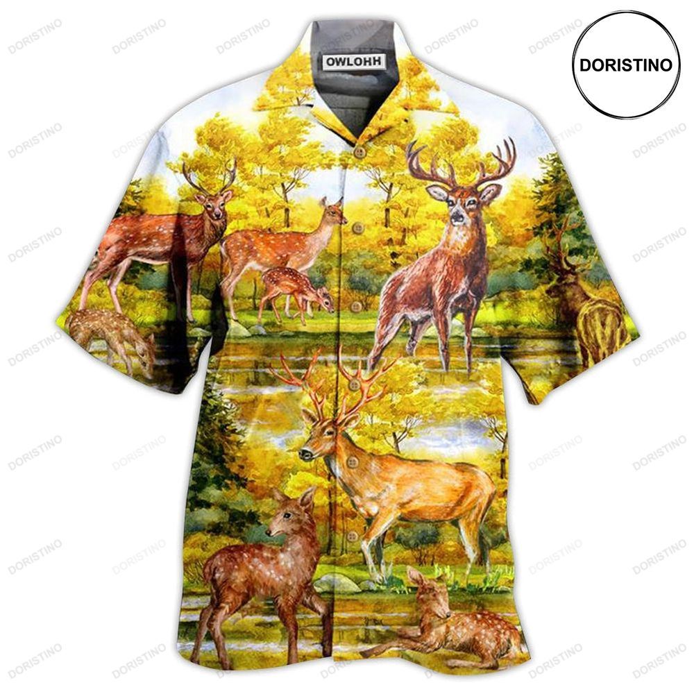 Deer Love Autumn Hawaiian Shirt