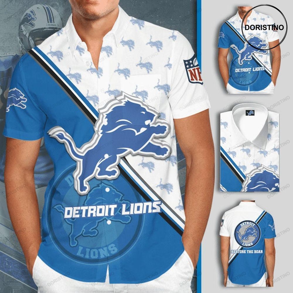 Detroit Lions Short Sleeve Hgi226 Limited Edition Hawaiian Shirt