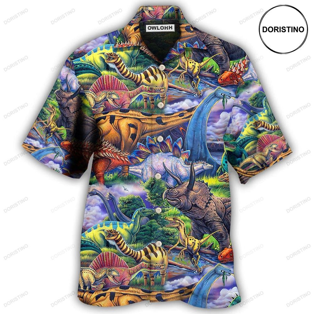 Dinosaur Art Coloful Limited Edition Hawaiian Shirt