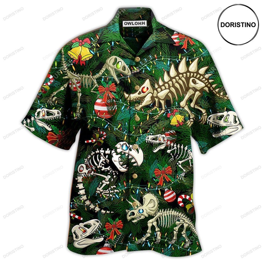 Dinosaur Dear Santa I Am A Dinosaur Christmas Awesome Hawaiian Shirt