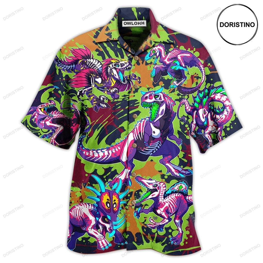 Dinosaur Don't Forget To Be Rawrsome Limited Edition Hawaiian Shirt