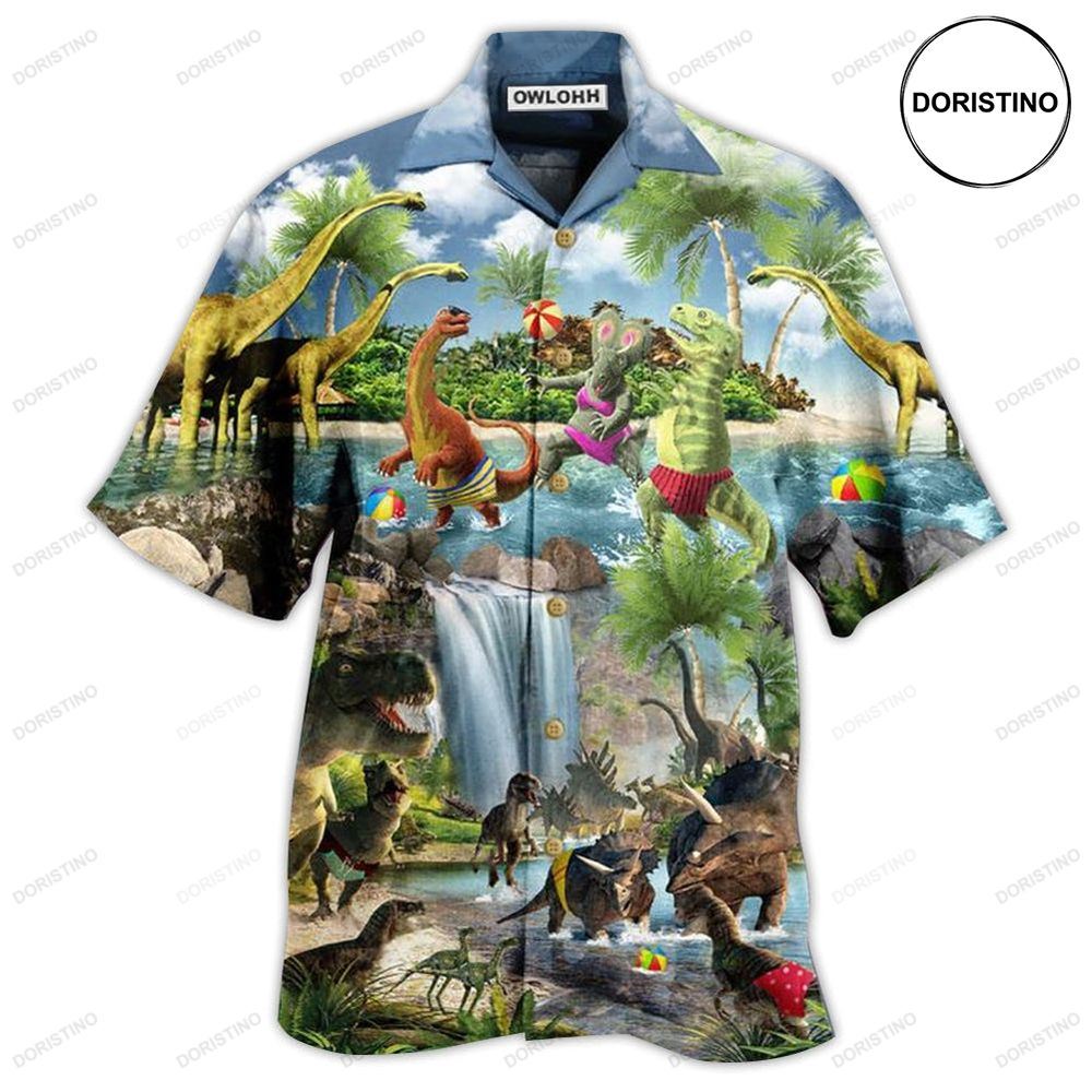 Dinosaur Love Swimming Love Beach Love Summer Limited Edition Hawaiian Shirt