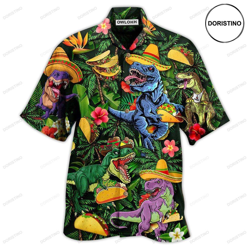 Dinosaur Taco Funny Trex Awesome Hawaiian Shirt