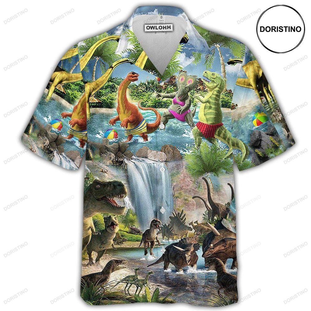 Dinosaur World Funny Summer Awesome Hawaiian Shirt