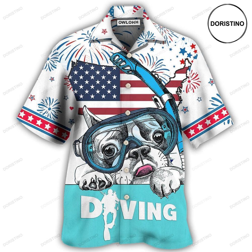 Diving Independence Day America Awesome Hawaiian Shirt