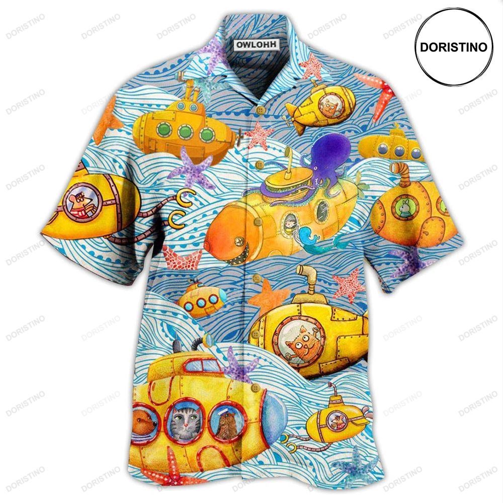 Diving Submarines Into The Ocean Awesome Hawaiian Shirt